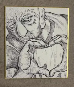 HUNTER×HUNTER ネテロ会長　色紙　手描きイラスト