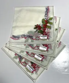 【新品】renoma レノマ　ハンカチ　クリスマスデザイン　４枚セット