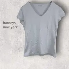 【バーニーズニューヨーク】Vネック半袖Tシャツ M リヨセル 日本製 シンプルのサムネイル