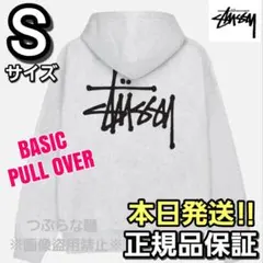 ステューシー Basic Pull Over パーカー Sサイズ グレー