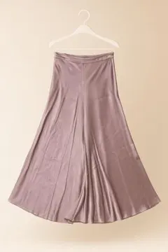 美品 ZARA サテンマーメイドスカート S パープル