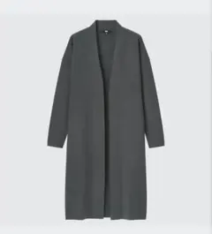 ユニクロ スフレヤーンニットコート（スムース） ブラック【D-6】