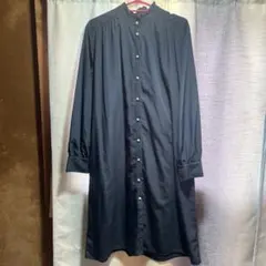 【LEPSIM】パールボタン付きネイビーワンピース