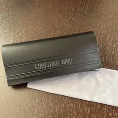 CHRISTIAN DIOR ブラック レザー メガネケース