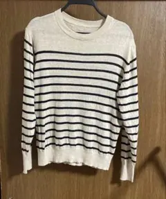 無印良品　長袖　ボーダー　L サマーニット