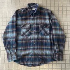 90s　オンブレチェック　ヘビーネルシャツ　好配色　ボックスシルエット　常田大輝 90s オンブレチェック ヘビーネルシャツ 好配色 ボックスシルエット