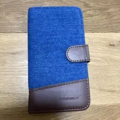 ✨スマホカバー　手帳型スマートフォンケース デニム調✨