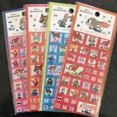ズートピア キャラクター　タイルシール 4枚セット