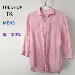 THE SHOP TK ザショップティーケ　ピンク　七分袖　シャツ　トップス　麻のサムネイル