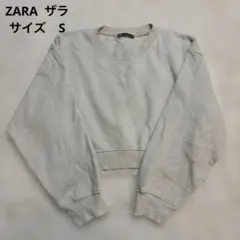 ZARA ザラ　ショート丈　裏起毛　ボリューム袖　カジュアル　トレンド　ゆったり