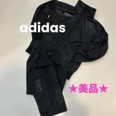 キリトン 様専用【adidas】アディダス　ウィンドブレーカー上下　黒☆美品☆