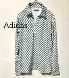 Adidas ストライプシャツ Sサイズトップス　長袖　ブラウス