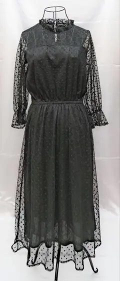 チュールワンピース　フォーマルワンピース　お呼ばれファッション　Ｍサイズ　美品
