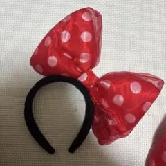 ディズニー ミニー カチューシャ リボン