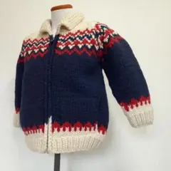 美品▲FRON ENTERPRISES カウチンニット Sサイズ相当 濃紺色系のサムネイル
