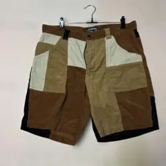 ハリウッドランチマーケット コーデュロイ ハーフパンツ パッチワーク マルチカラのサムネイル
