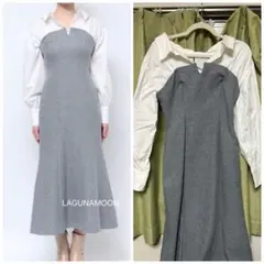 LAGUNAMOON シャツドッキングワンピース