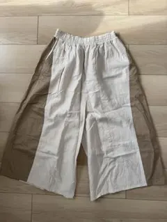 ★gommeベージュ切替フレアーパンツ★