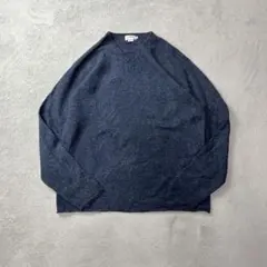 j.crew ウールニット 薄手 ダークブルー Vネック セーター メンズL相当