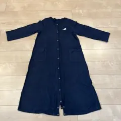 ネイビー 長袖 マタニティ、産後パジャマ　L~LL