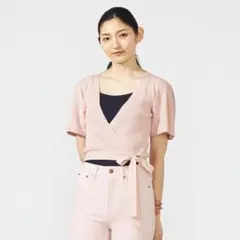 Chacott チャコット　バランス　トップス★フレアスリーブカシュクールニットのサムネイル