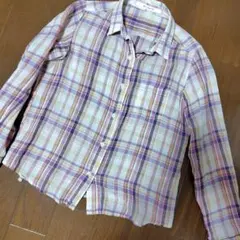 ecruefil チェック柄 2WAY薄手長袖シャツのサムネイル