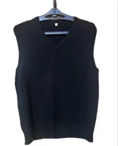 黒 XLサイズ Vネック ノースリーブ ベスト