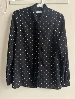 Maker's Shirt鎌倉 ドット柄ボウタイブラウス 長袖のサムネイル