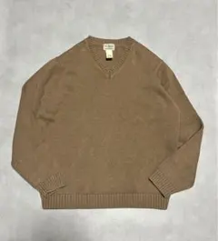 L.L.Bean エルエルビーン　Vネック　コットンニット