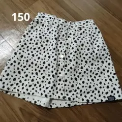 150 ダルメシアン柄 フロントボタン 　スカート デニム アニマル