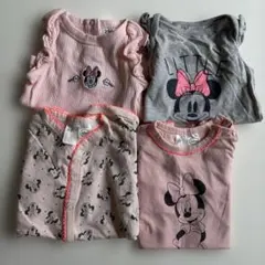 ミニー柄ロンパース 4枚まとめ売り 60-70cm 半袖タンクトップ