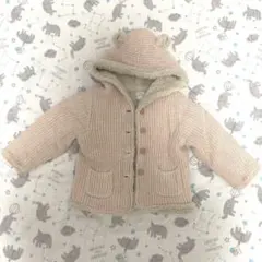 【匿名発送】baby GAP フード付き　ボアカーディガン アウター クマ耳