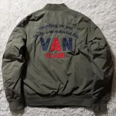 極美品/希少✨VAN JACKET MA-1 リバーシブル　アーチロゴ　刺繍　M