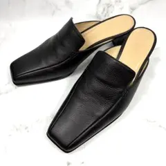 【美品】HIROFU ヒロフ ミュール ブラック イタリア製 23