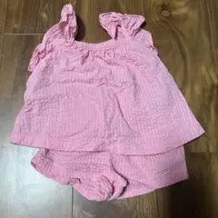 H&M エイチアンドエム　ピンク フリル付き セットアップ
