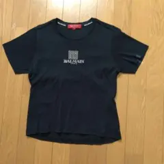 【美品】BALMAIN 半袖 Tシャツ ブラック ラインストーンロゴのサムネイル