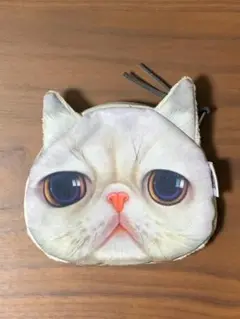 【新品】猫フェイスポーチ 小銭入れ ミニファスナーポーチ
