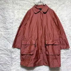 スウィンスウィング　ナイロンジャンパー　【42】 牛革使用　レッドブラウン