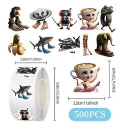 イタリアンブレインロット　シール　500枚　トゥントゥントゥンサフール