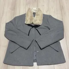 earth music&ecology ピーコート グレー M