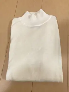 ベーシックミドルニット　オフホワイト　アイボリー