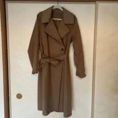 UNIQLOベージュ ダブルフェイスロングコート