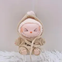 【残6点】LABUBU ラブブ 着せかえ 17cm パーカー つなぎ ベージュ