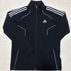 adidas アディダス トラックジャケット メンズ ジャージ素材　黒 Lサイズ