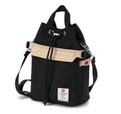 アッソブ ショルダーバッグ メンズ 巾着　軽量 日本製 斜めがけ ブラック　黒