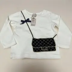新品未使用　petit main チェーンバッグデザイン　　長袖Tシャツ 90