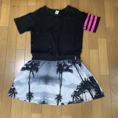 アディダス　半袖ミニワンピース
