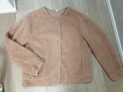 UNIQLO フリースボアカーディガン　L　ベージュ