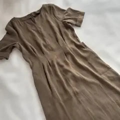 OFUON ワンピース ブラウンカーキ