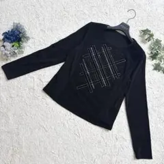 ヒロコビス スパンコール＆ベルベット刺繍 カットソー ブラック 11号のサムネイル